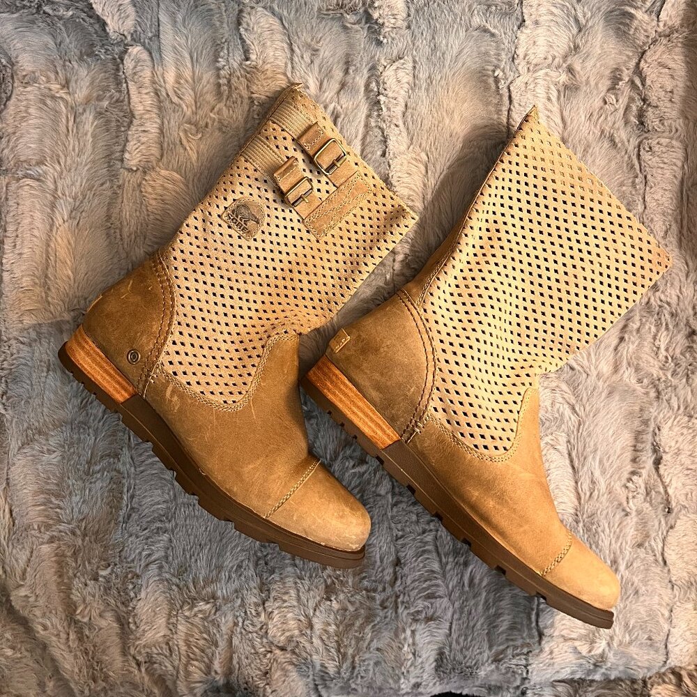 Sorel Major Pull On Perforated Suede Leather Boot 8.5